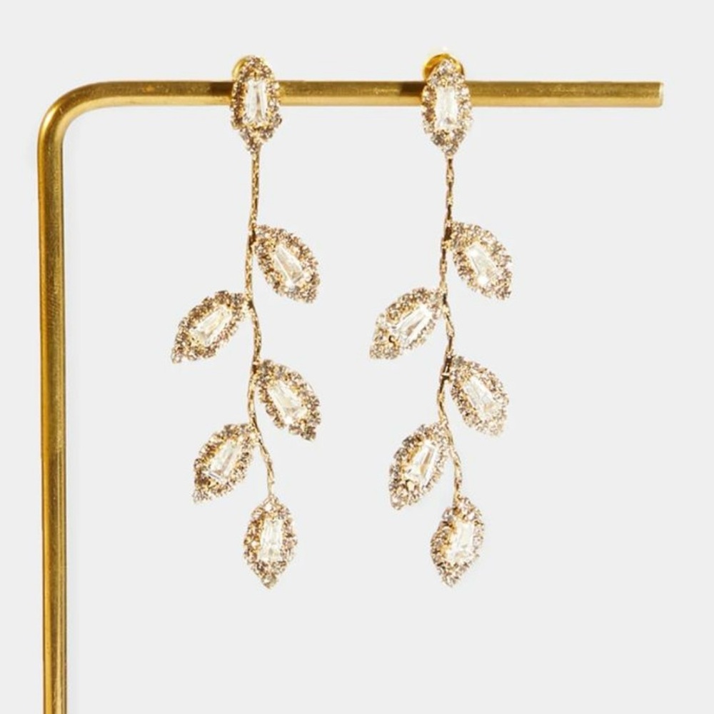 Altar'd State Gold Leaf Dangle Earrings